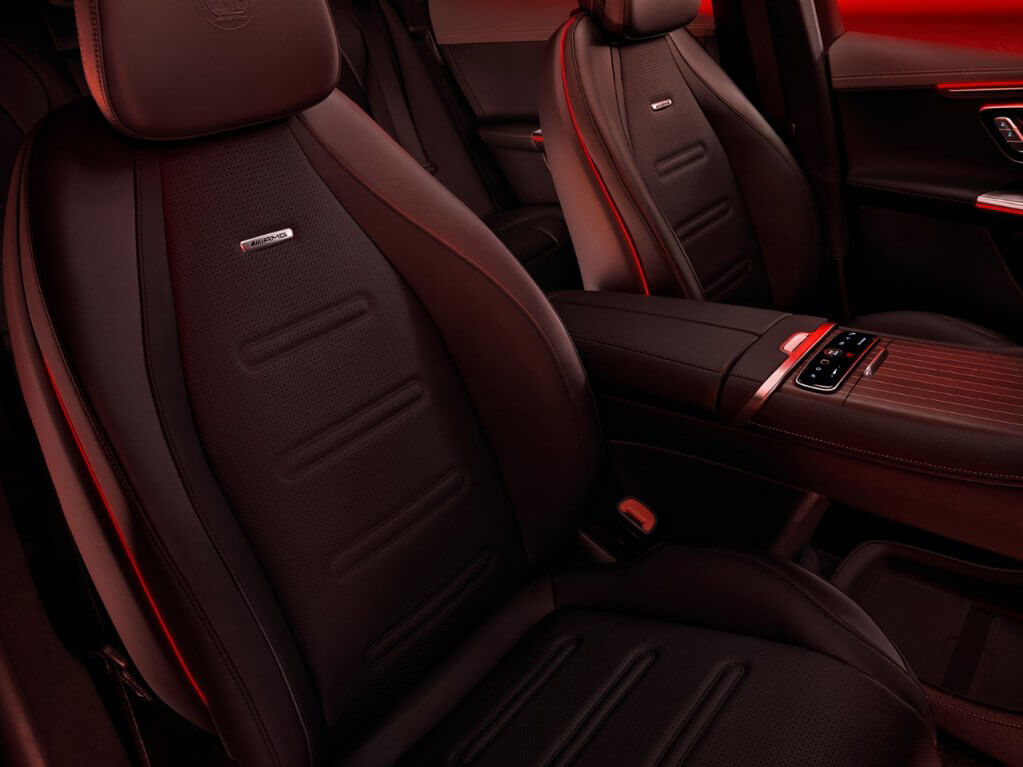 AMG sports seats with specific seat upholstery layout | Mercedes-Benz Caribbean